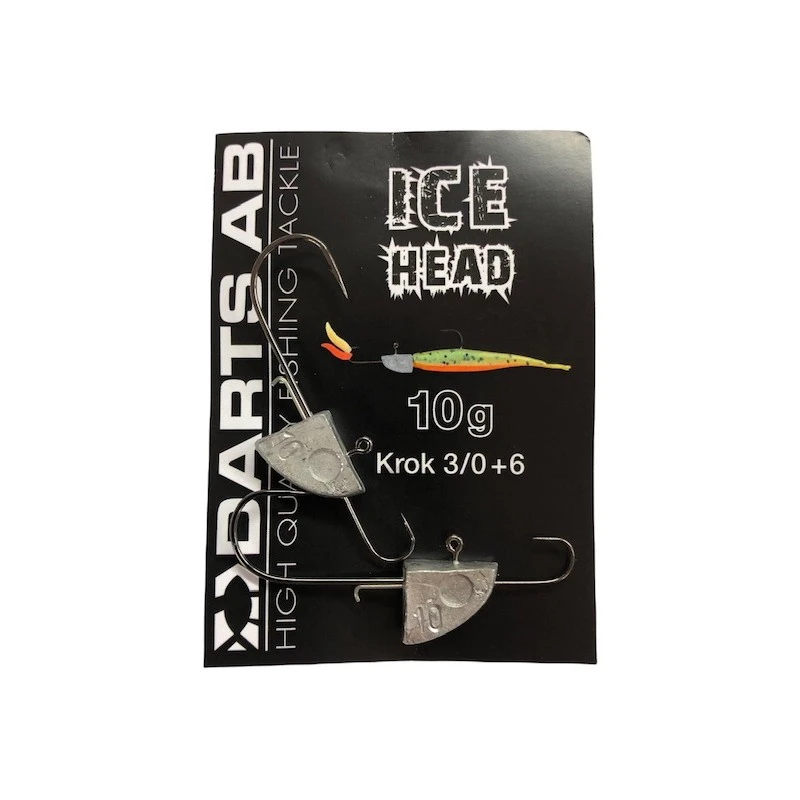 Darts Slimline Ice Head 10g Krok 3/0+6 (2-pack) 3 Darts Slimline Ice Head 10g Krok 3/0+6 (2-pack)