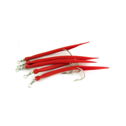 Sølvkroken Sölvkroken Gummimakk Röd 8/0 I 5-pack