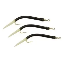 Wiggler Gummimakk Riggad 12/0 - Svart Lys